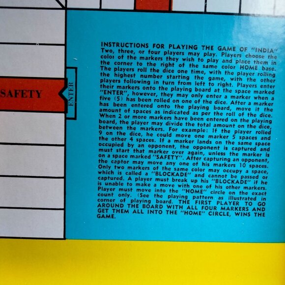 Built Rite India Board Game 2 4 Players Vintage - Picture 3 of 10